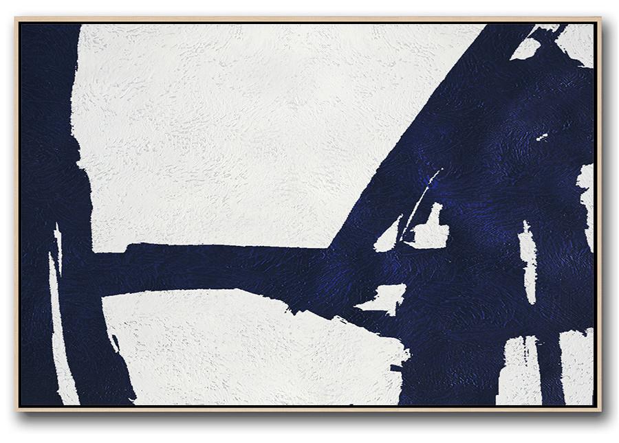 Horizontal Navy Minimalist Art #NV48C - Click Image to Close